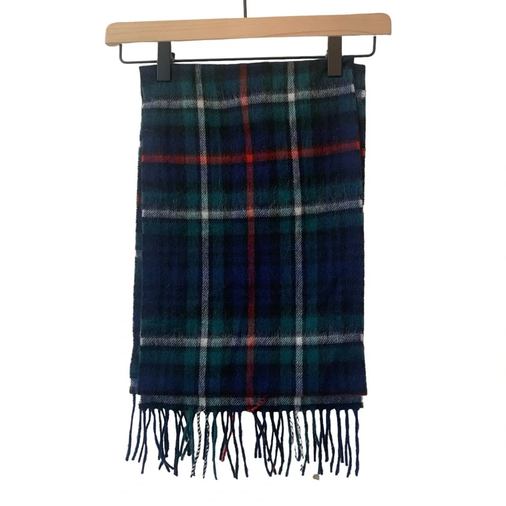 Edinburgh Tartan Plaid with fringe 100%‎ lambswool blanket scarf